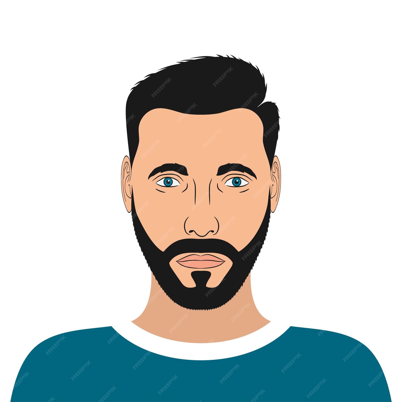 portrait-young-man-with-beard-hair-style-male-avatar-vector-illustration_266660-423